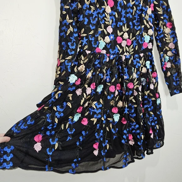 Floral Embroidered Long Sleeve Dress - Picture 5 of 16